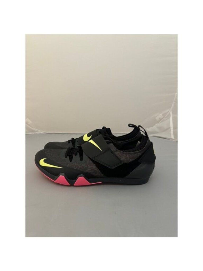 Nike Pole Vault Elite Track Shoes Black Volt Pinks Men’s Sz 12.5 Aa1204 004